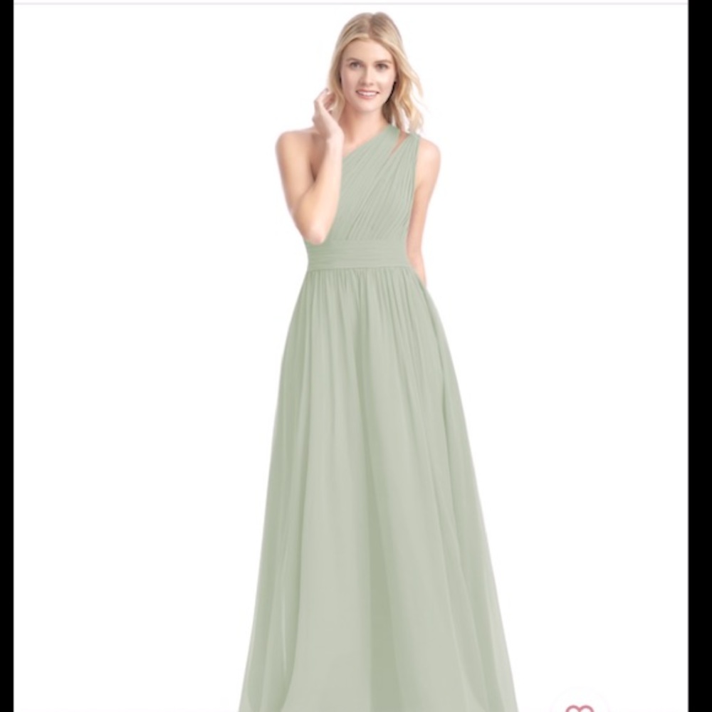 Azazie Molly bridesmaid Dress - NWT, dusty sage, size 10